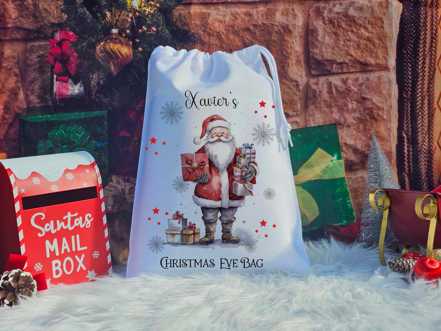 Personalised Santa Christmas Eve Sack