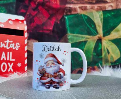 Personalised Christmas Santa Family Mugs