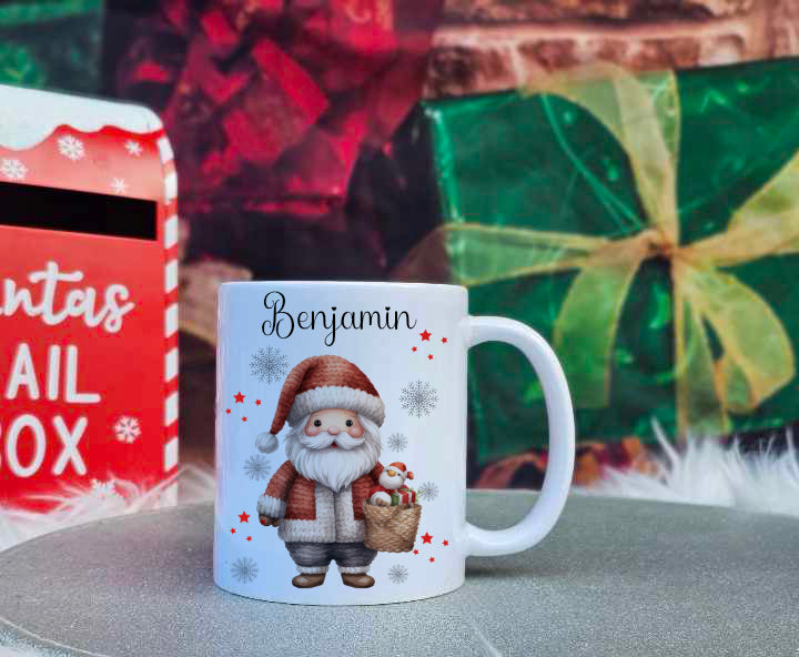 Personalised Christmas Santa Family Mugs