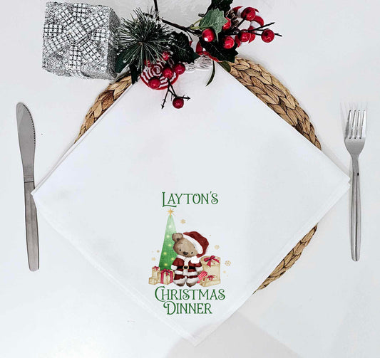 Personalised Christmas Dinner Napkin