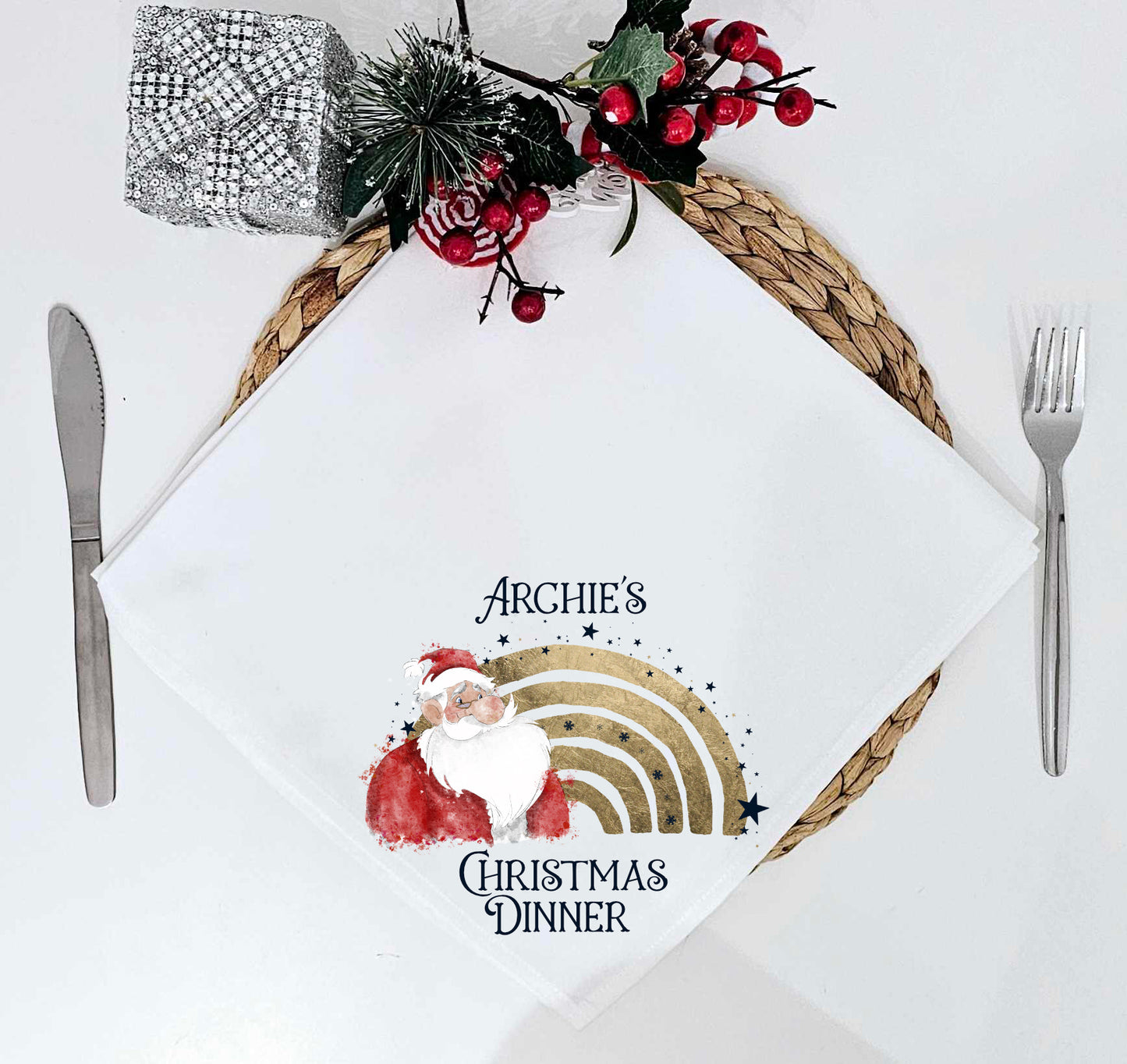 Personalised Christmas Dinner Napkin