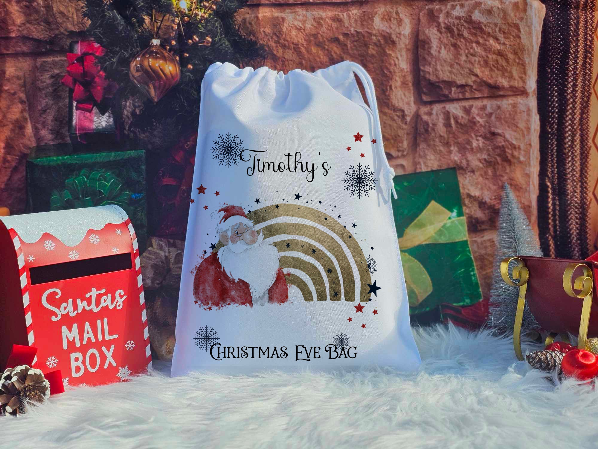 Personalised Santa Rainbow Christmas Eve Design – Claudia's Creations