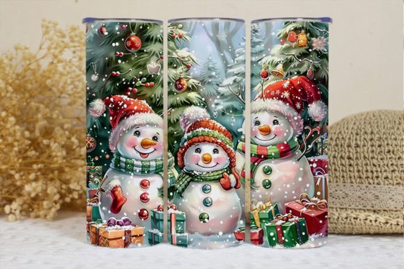 Snowman Family Christmas Tumbler