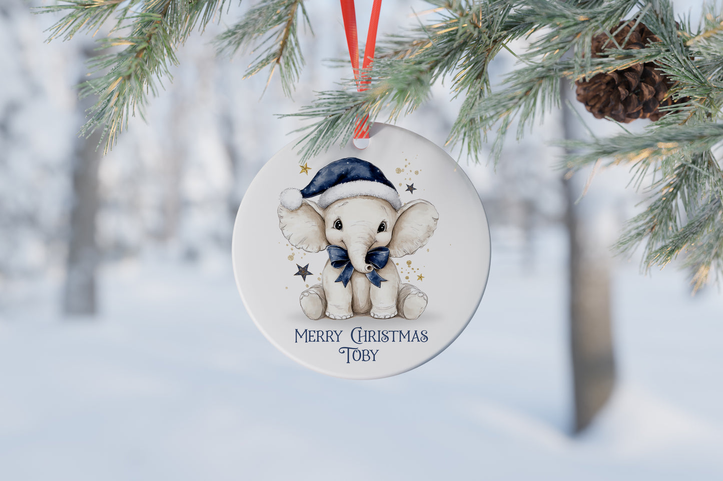 Personalised Ceramic Christmas Tree Bauble