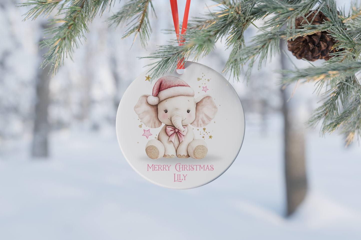 Personalised Ceramic Christmas Tree Bauble