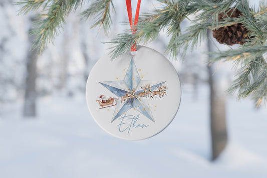 Personalised Ceramic Christmas Tree Bauble