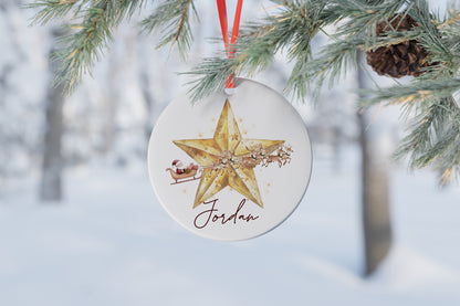 Personalised Ceramic Christmas Tree Bauble