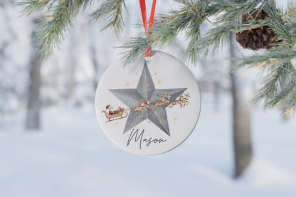 Personalised Ceramic Christmas Tree Bauble