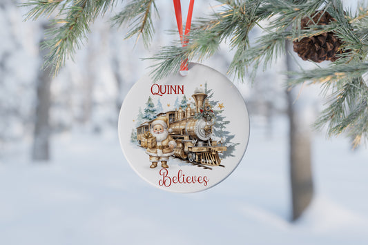 Personalised Ceramic Christmas Tree Bauble