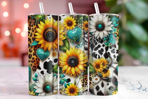 Sunflower Print Tumbler