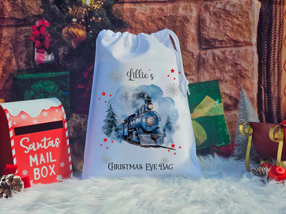 Personalised North Pole Express Train Christmas Eve Sack