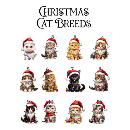 Personalised Christmas Santa Paws Cat Bauble