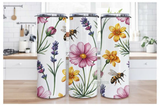 Vintage Floral Bees