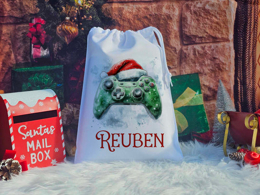 Personalised Gamer Controller Christmas Eve Sack