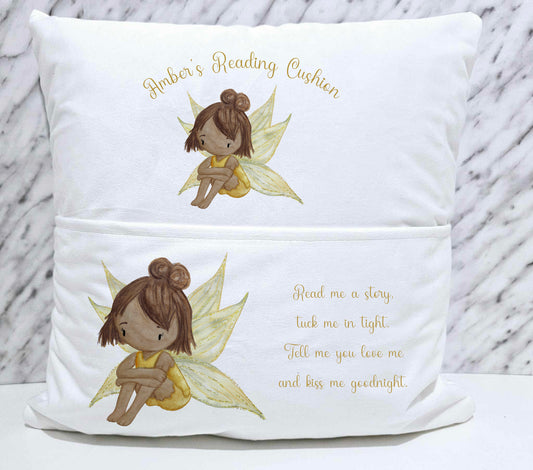 Personalised Fairy Pocket Book Cushion