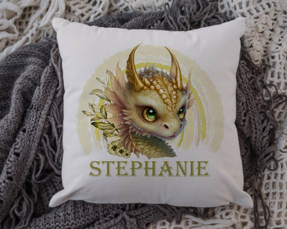 Personalised Rainbow Dragon Cushion