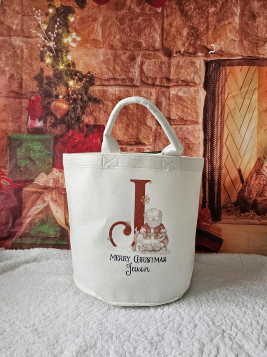 Sketchy Santa Alphabet Felt Trug