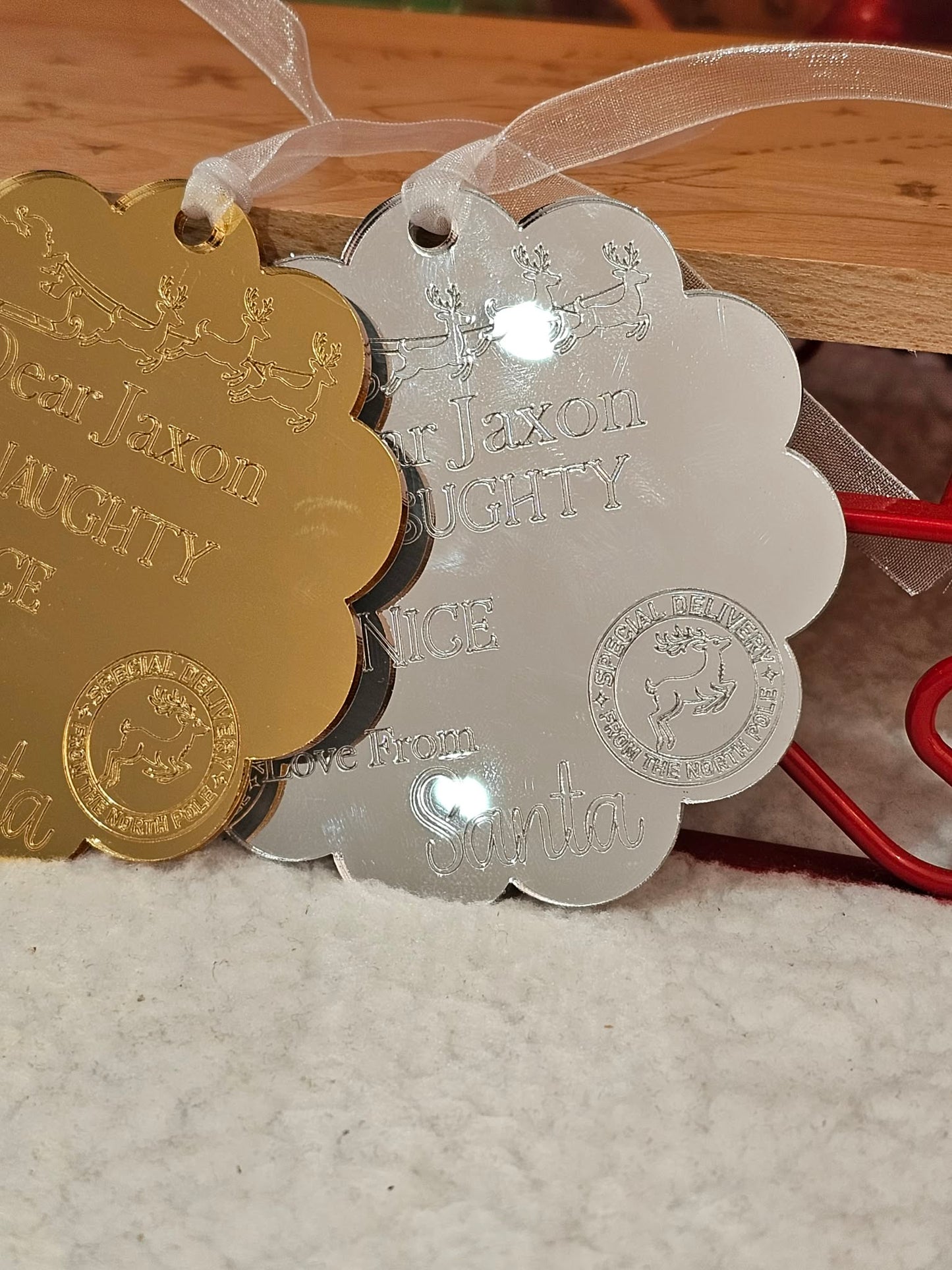 Personalised Nice or Naughty Tag
