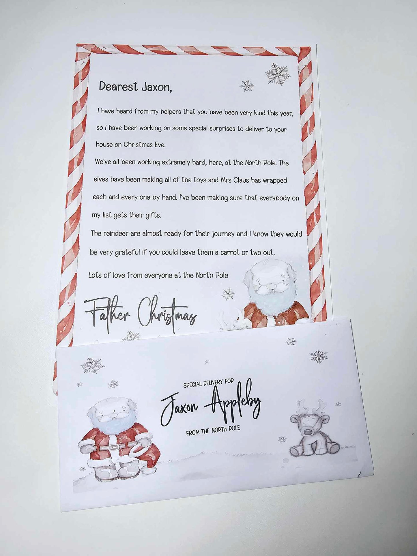 Personalised Letter from Santa and Envelope