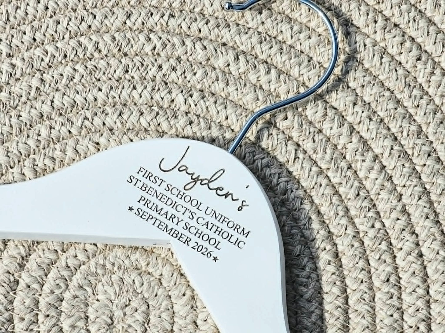 Personalised First Uniform Hanger