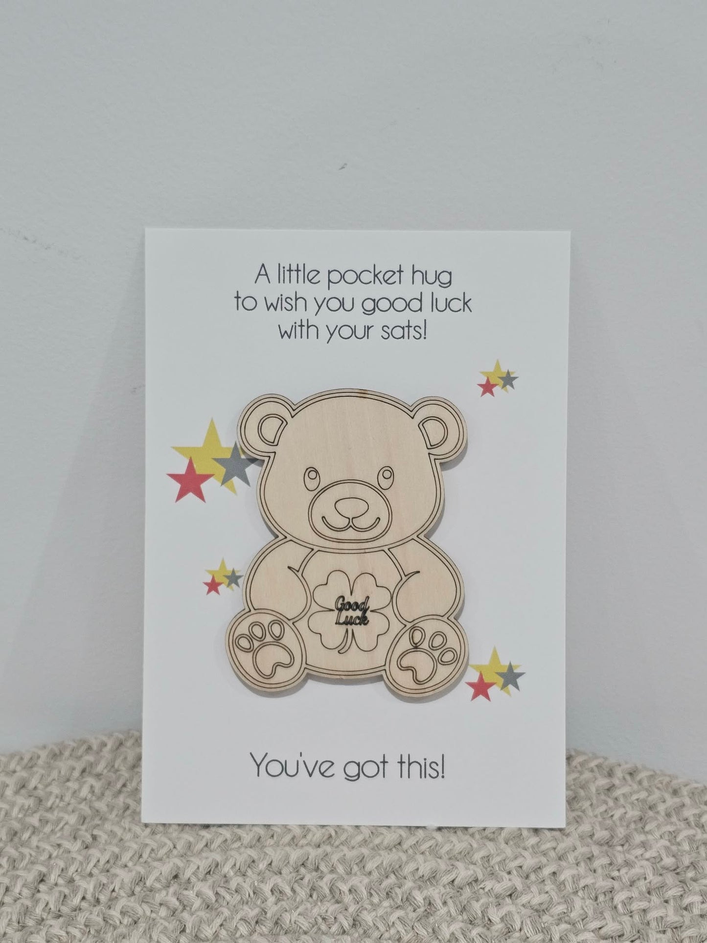 SATS Good Luck Wooden Bear