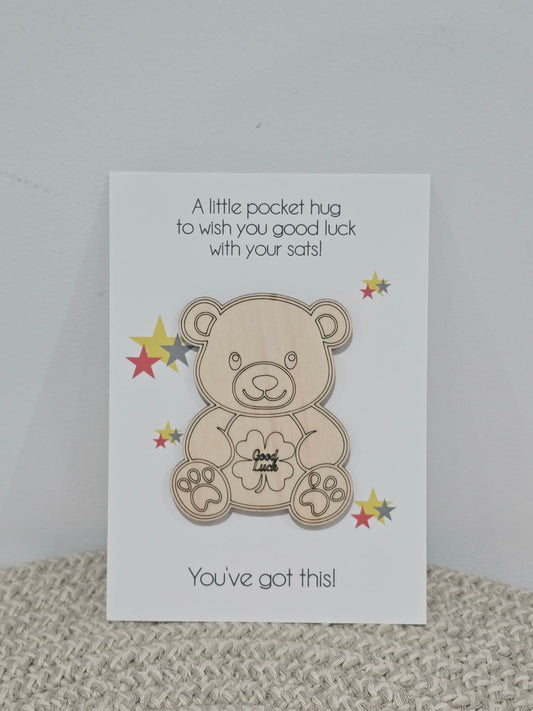 SATS Good Luck Wooden Bear