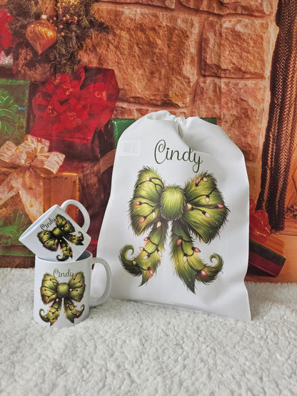 Personalised Gr*nch Style Bow Bundle