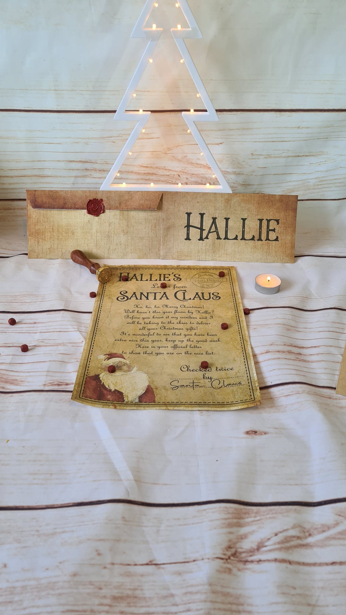 Personalised Letter From Santa with Personalised Envelope