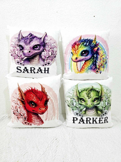 Personalised Rainbow Dragon Cushion