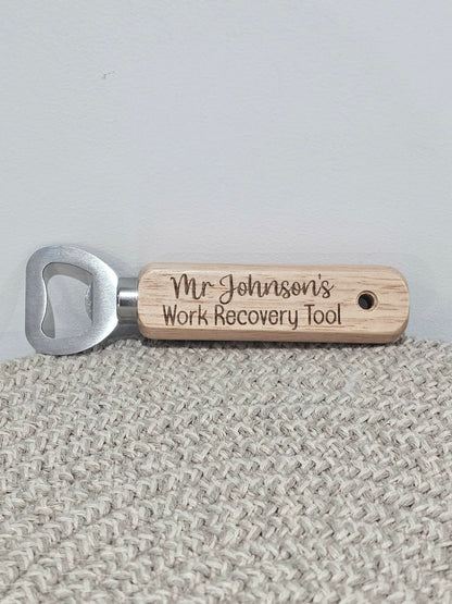 Personalised Wooden Teacher Bottle Opener