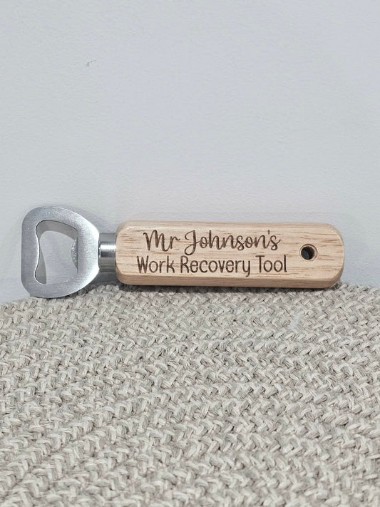 Personalised Wooden Teacher Bottle Opener