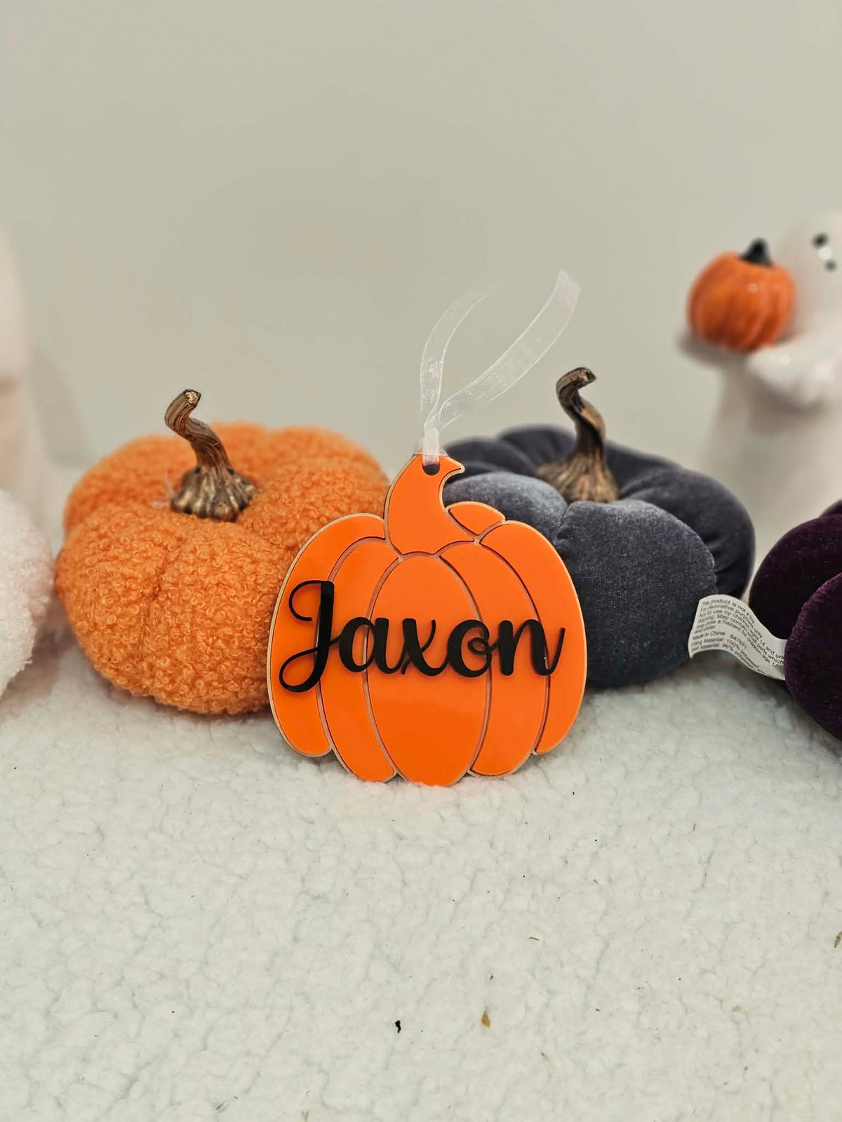 Personalised Acrylic Boo Basket Tag