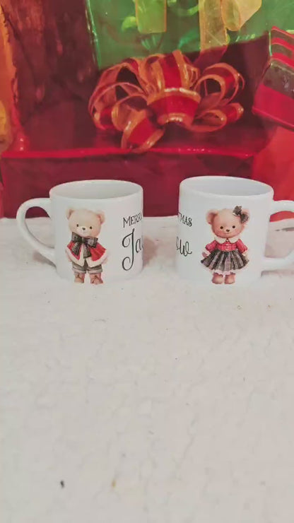 Personalised Vintage Bear Family Mugs